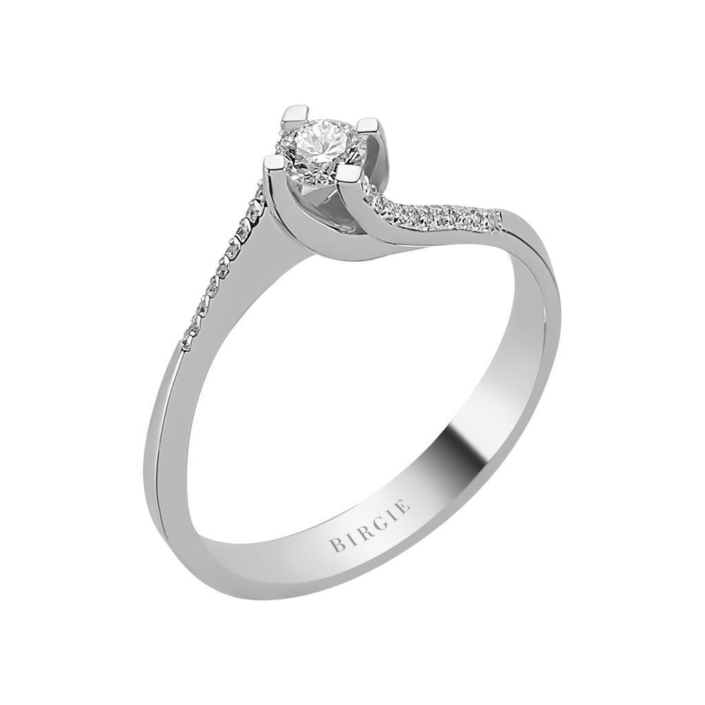 0.20 Carat Diamond Halo Engagement Ring
