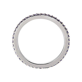 Bague de mariage d'éternité en pierre saphir