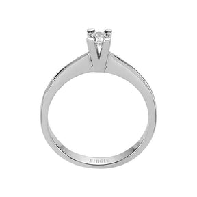 Bague solitaire diamant 0,18 carat