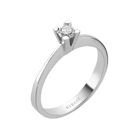 Bague solitaire diamant 0,18 carat