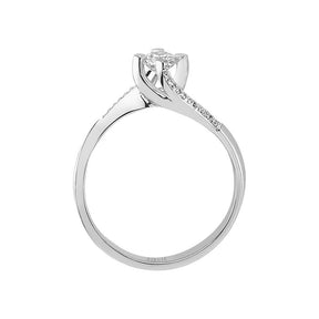 Bague de fiançailles halo de diamants de 0,30 carat
