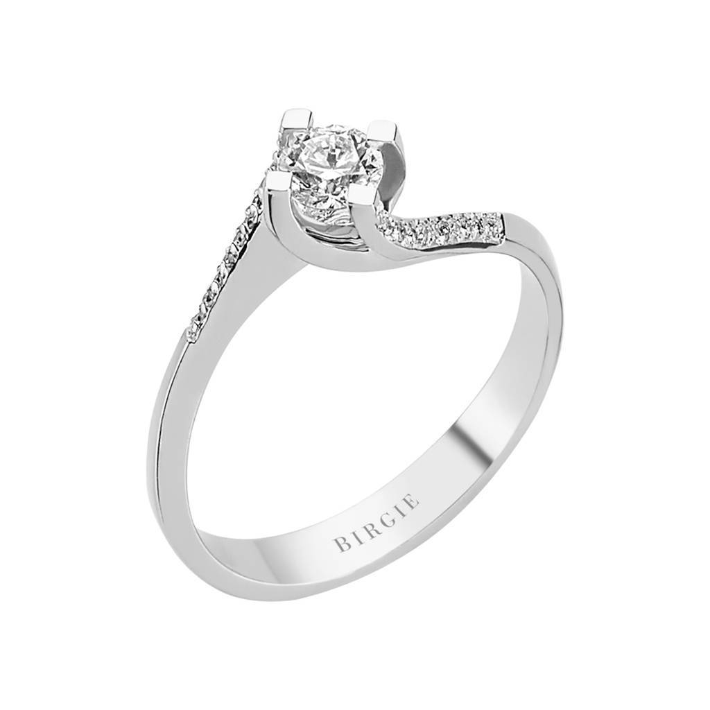 Bague de fiançailles halo de diamants de 0,30 carat