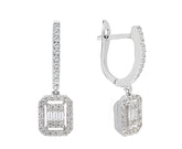 0.40 total carat diamond baguette earrings