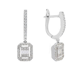0.40 total carat diamond baguette earrings