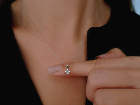 Collier solitaire diamant 0,10 carat
