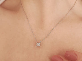 Collier solitaire effet diamant 0,50 carat