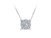 Collier solitaire effet diamant 0,50 carat