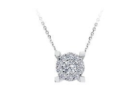 Collier solitaire effet diamant 0,50 carat