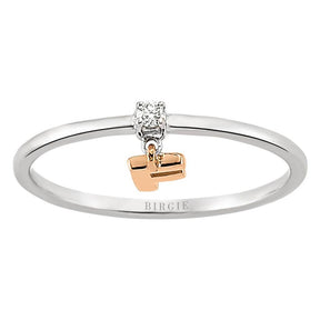 Bague lettre diamant