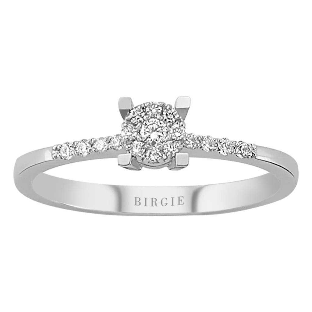 Bague halo de diamants d'apparence 0,30 carat