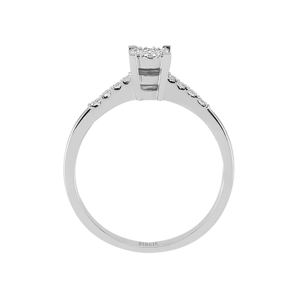 Bague halo de diamants d'apparence 0,30 carat
