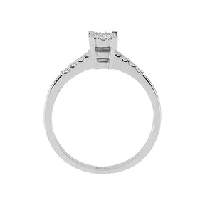 Bague halo de diamants d'apparence 0,30 carat