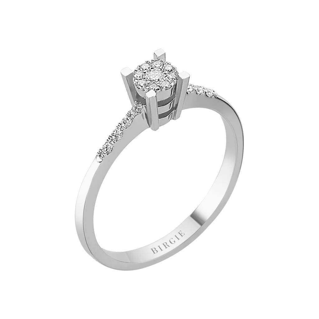 Bague halo de diamants d'apparence 0,30 carat