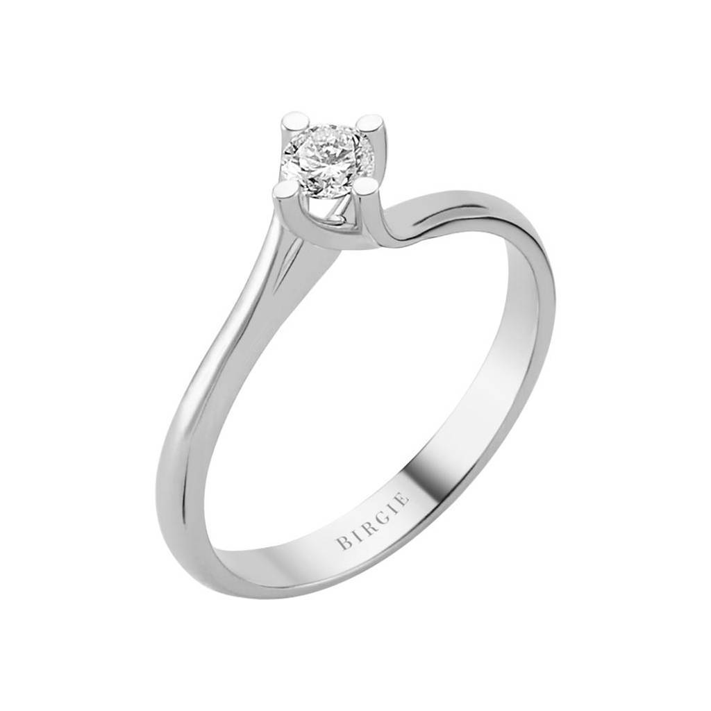 Bague solitaire diamant 0,23 carat