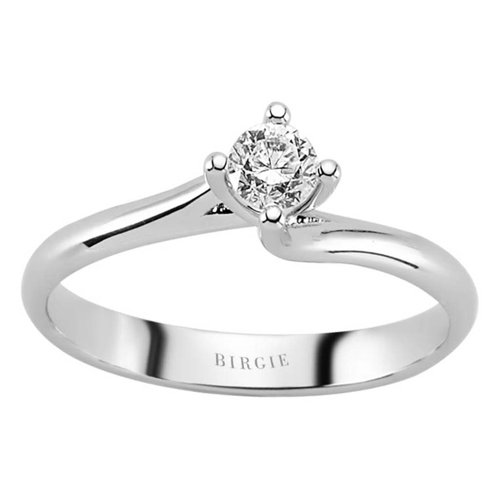 Bague solitaire diamant couleur G 0,30 carat