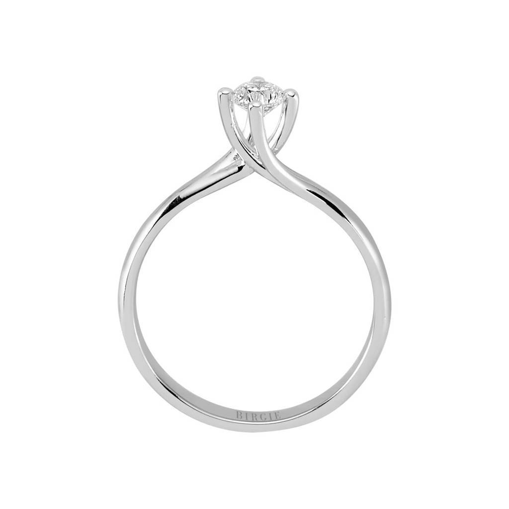Bague solitaire diamant couleur G 0,30 carat