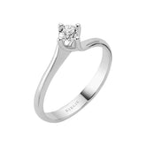 Bague solitaire diamant couleur G 0,30 carat