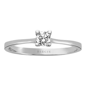 Bague solitaire diamant 0,18 carat