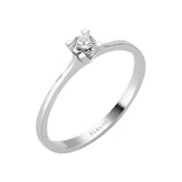 Bague solitaire diamant 0,18 carat