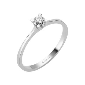 Bague solitaire diamant 0,18 carat