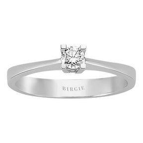 Bague solitaire diamant 0,16 carat