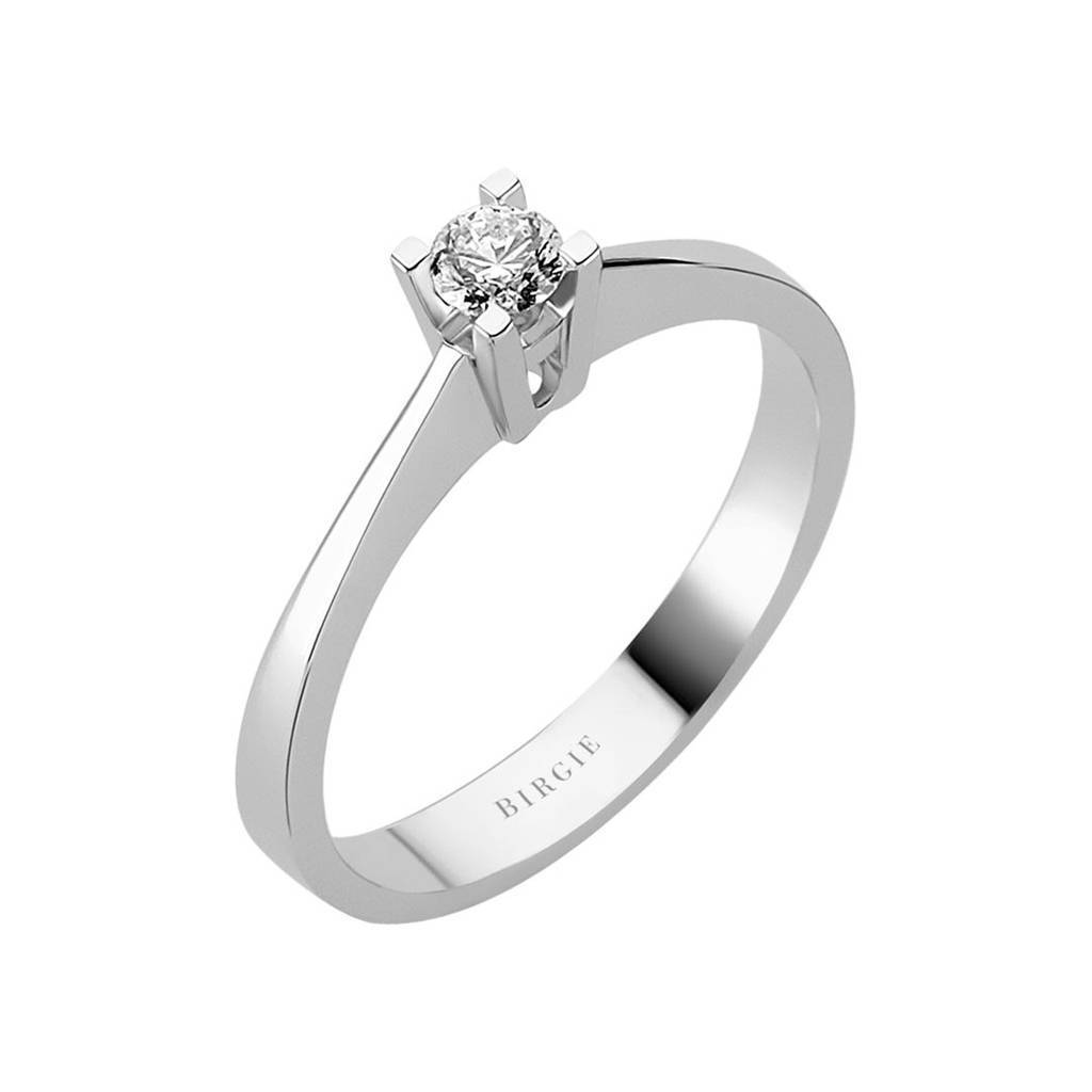 Bague solitaire diamant 0,16 carat