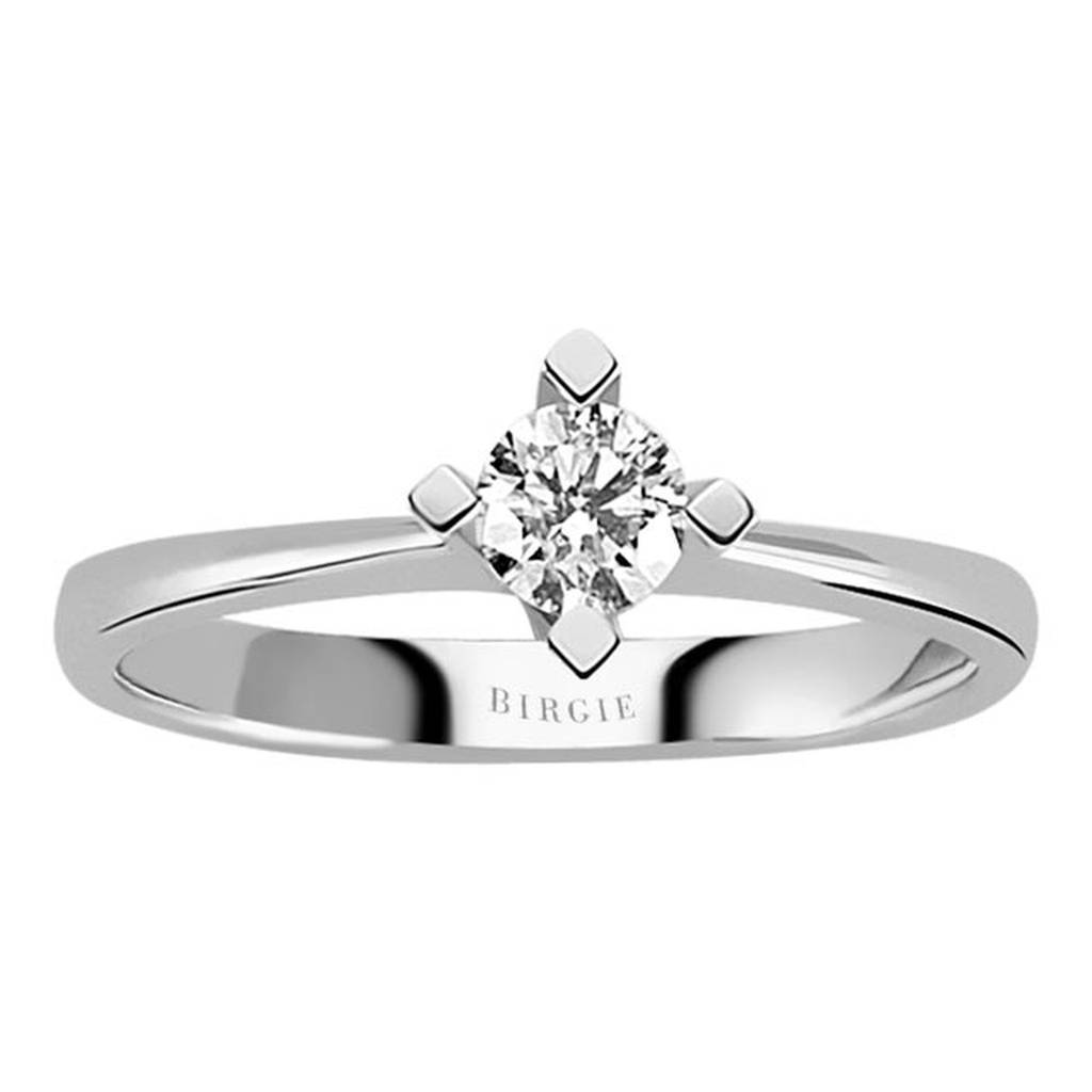 Bague solitaire diamant couleur G 0,28 carat