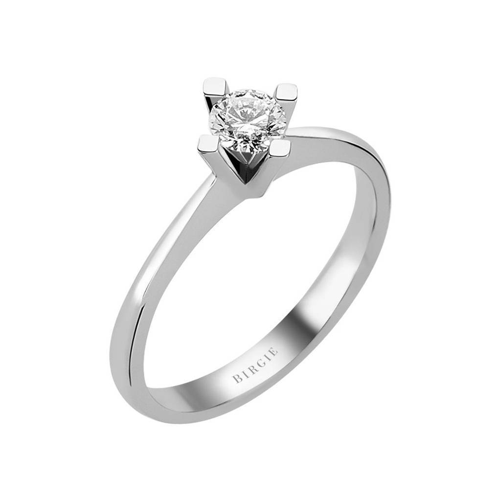 Bague solitaire diamant couleur G 0,28 carat