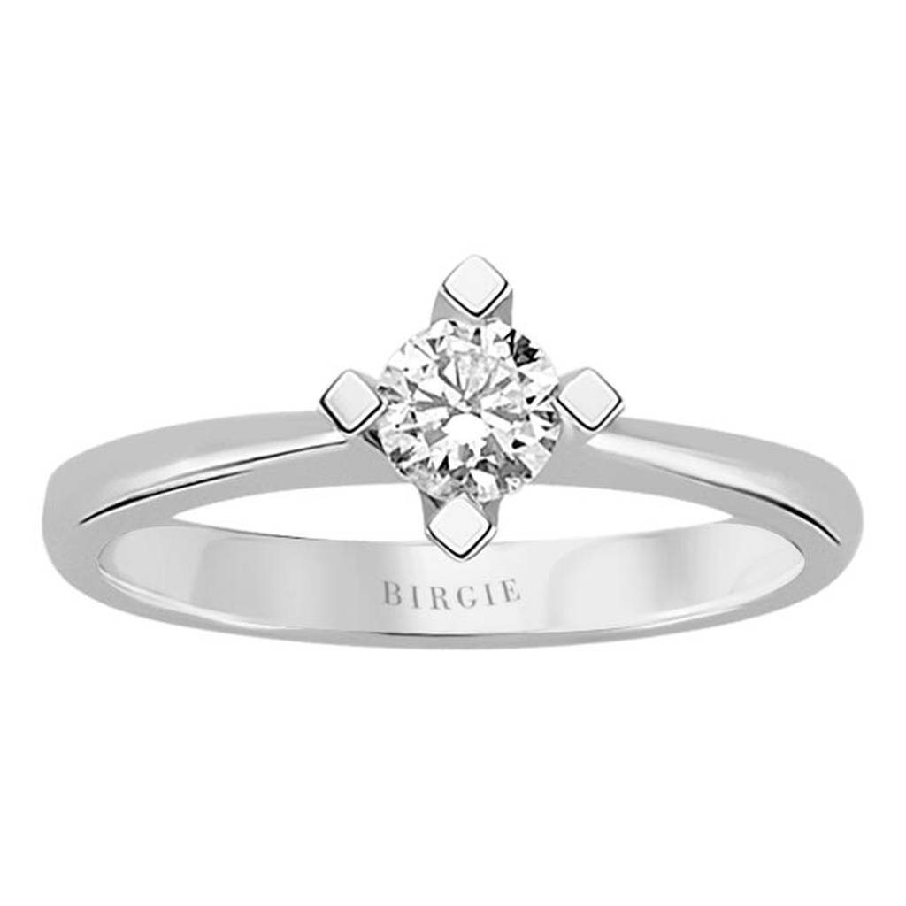Bague solitaire diamant 0,34 carat