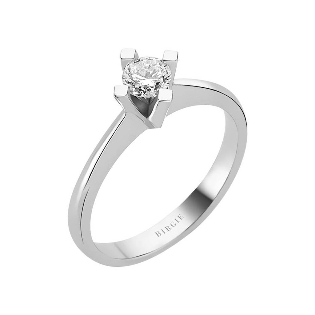 Bague solitaire diamant 0,34 carat