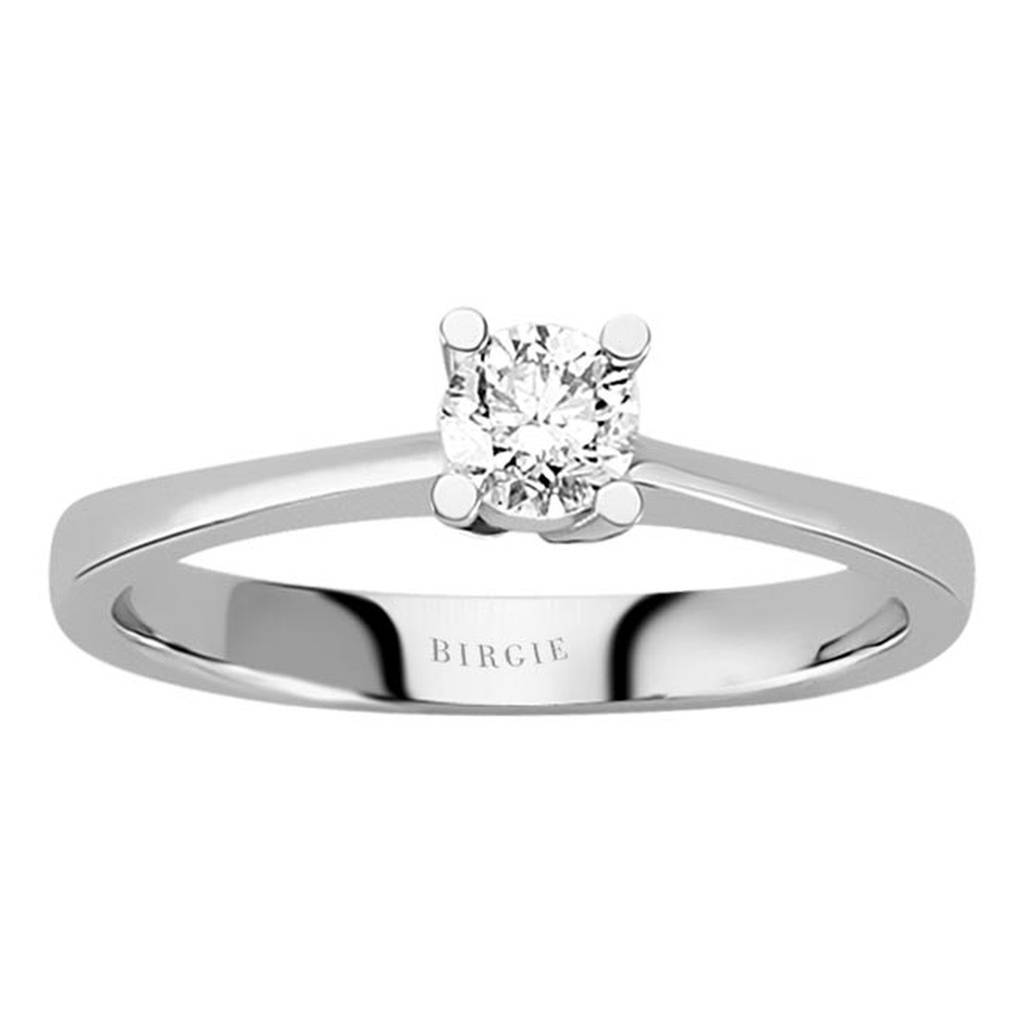 Bague solitaire diamant couleur F 0,33 carat