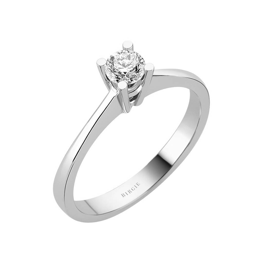 Bague solitaire diamant couleur F 0,33 carat