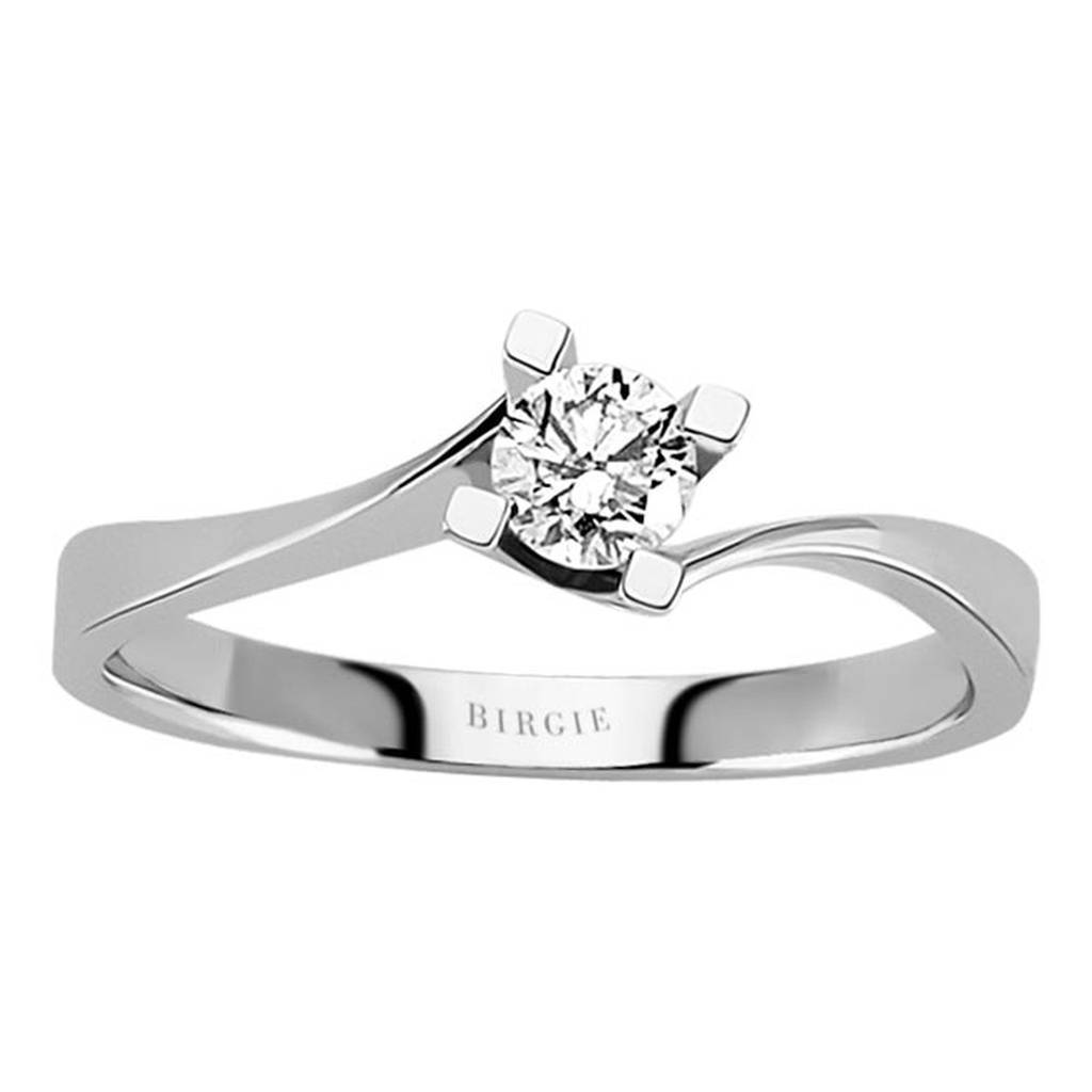 Bague solitaire diamant couleur E 0,31 carat