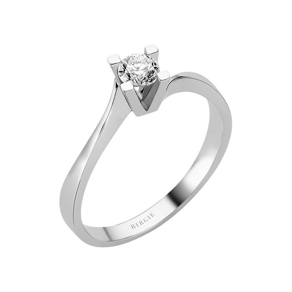 Bague solitaire diamant couleur E 0,31 carat