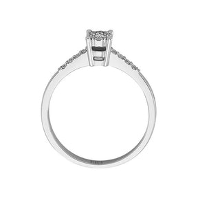Total 0.15 Carat Diamond Engagement Ring