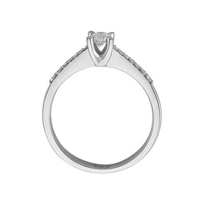 Total 0.29 Carat Diamond Halo Engagement Ring