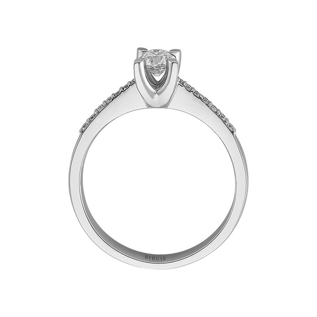Bague de fiançailles halo de diamants total de 0,42 carat