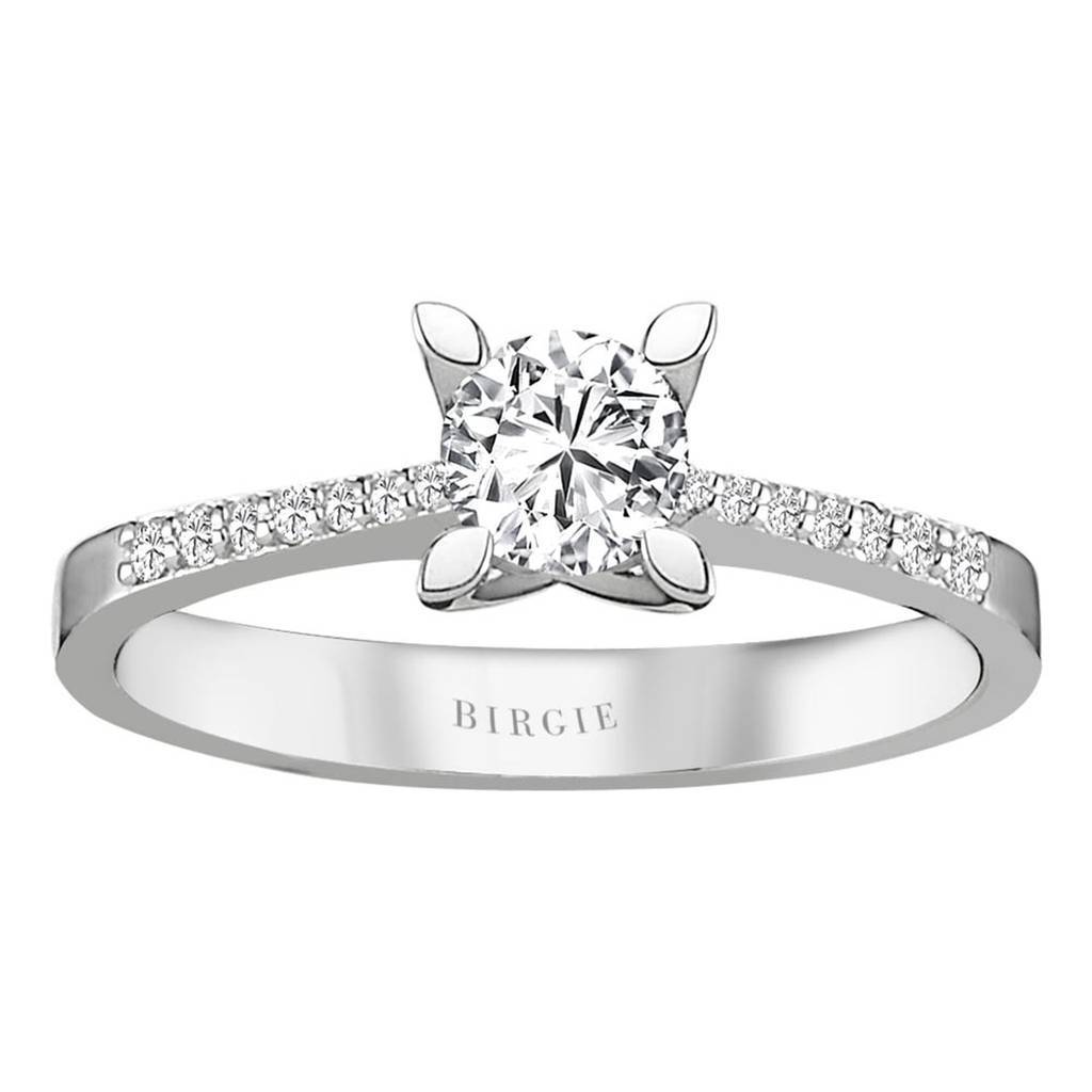 Bague de fiançailles halo de diamants total de 0,54 carat