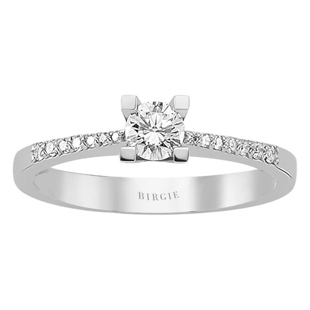 Bague de fiançailles halo de diamants total de 0,40 carat