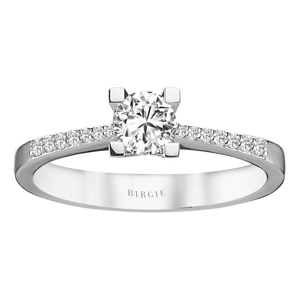 Bague de fiançailles halo de diamants total de 0,48 carat