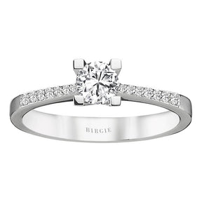 Bague de fiançailles halo de diamants total de 0,48 carat