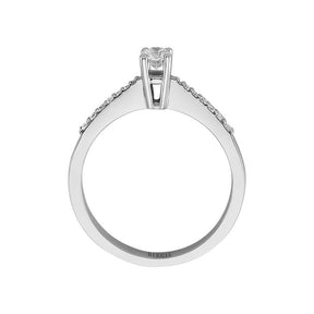 Bague de fiançailles halo de diamants total de 0,29 carat