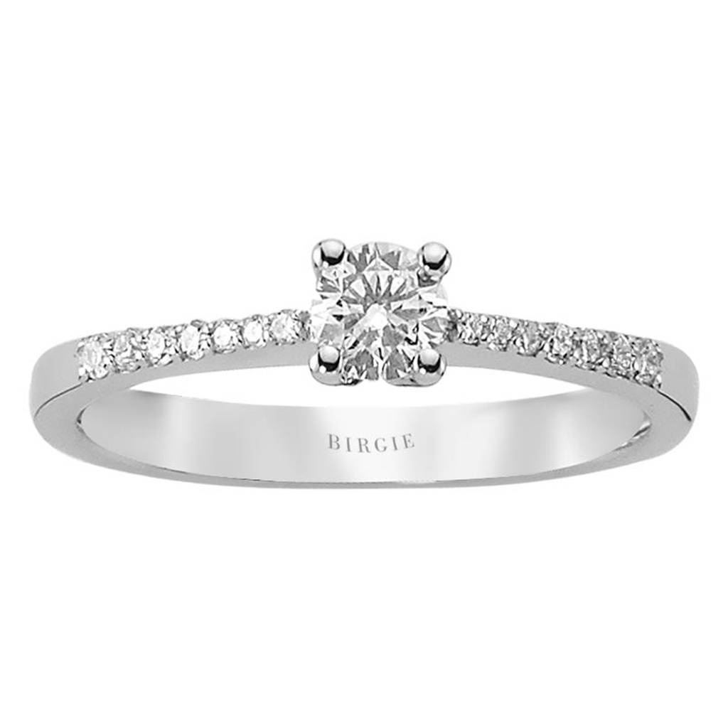 Bague de fiançailles halo de diamants total de 0,34 carat