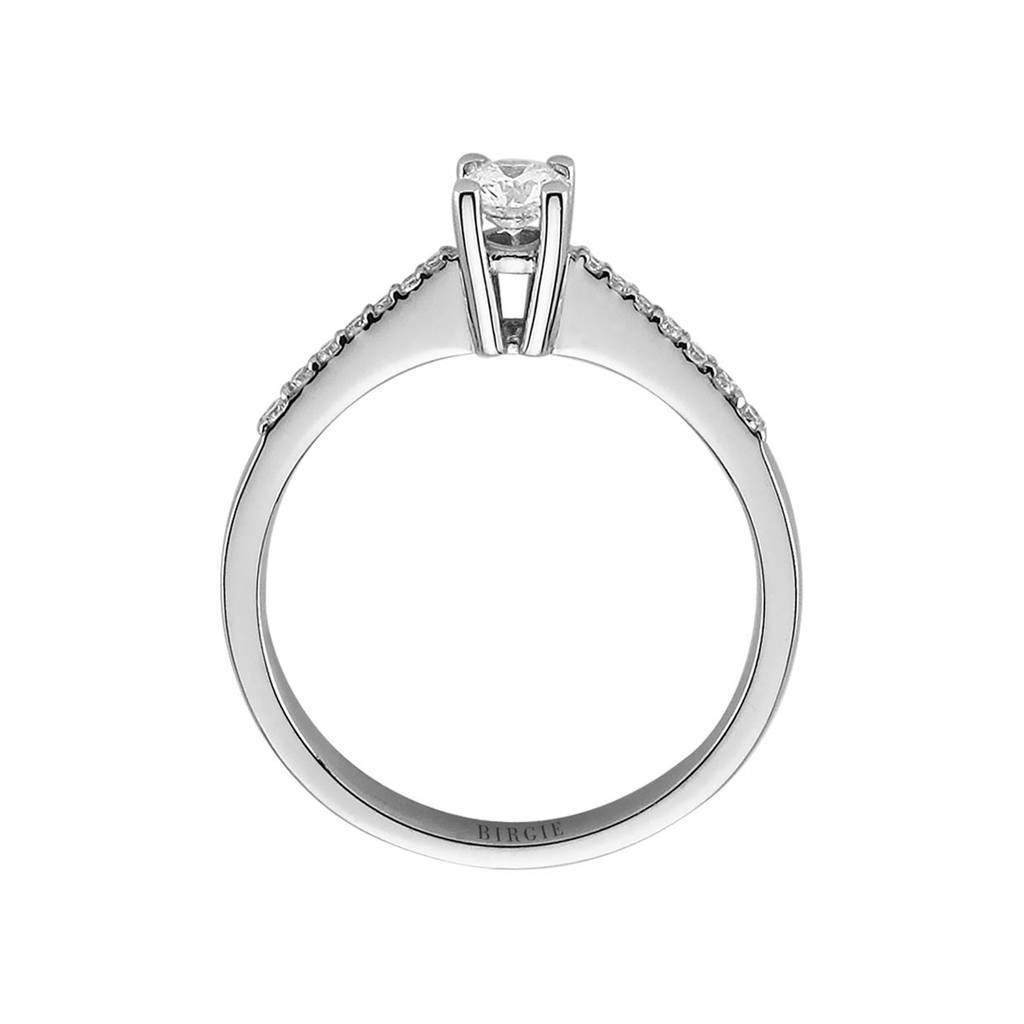 Bague de fiançailles halo de diamants total de 0,34 carat