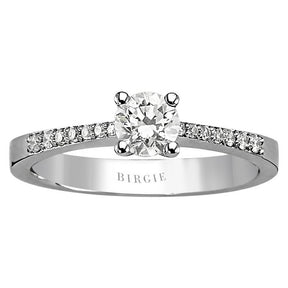 Bague de fiançailles halo de diamants total de 0,58 carat