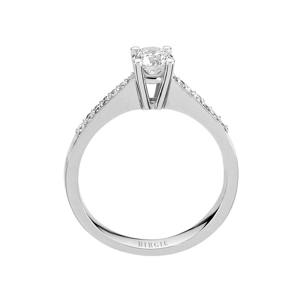 Bague de fiançailles halo de diamants total de 0,58 carat