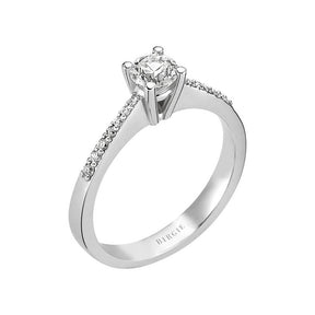 Bague de fiançailles halo de diamants total de 0,58 carat