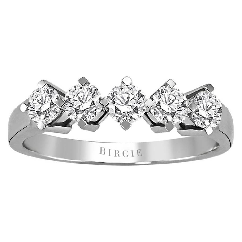 Bague de fiançailles 5 pierres diamant 0,73 carat