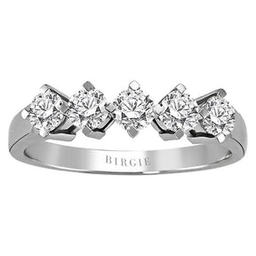 Bague de fiançailles 5 pierres diamant 0,73 carat