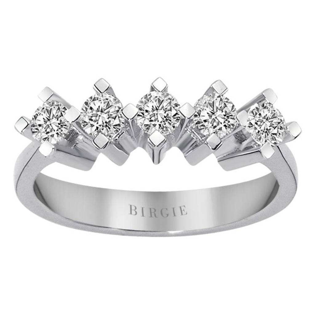 Bague de fiançailles 5 pierres diamant 0,74 carat